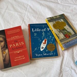 Lot of 3 NYT bestsellers paperback fiction life of bees, Pi, Paris Architect